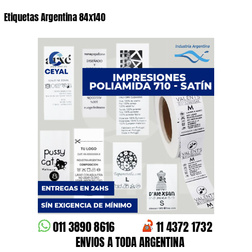 Etiquetas Argentina 84x140