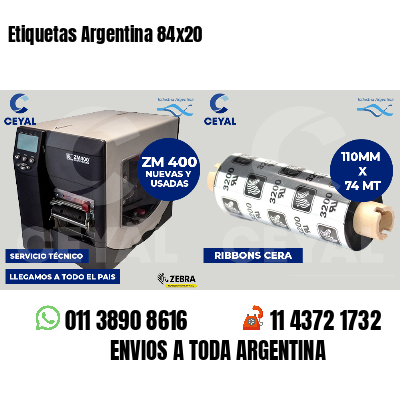 Etiquetas Argentina 84x20