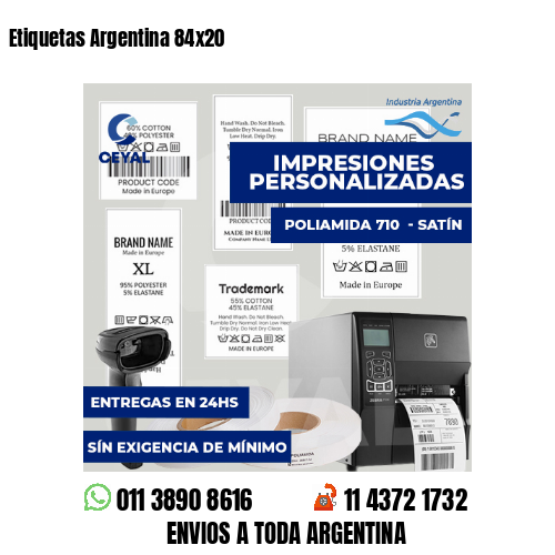 Etiquetas Argentina 84x20