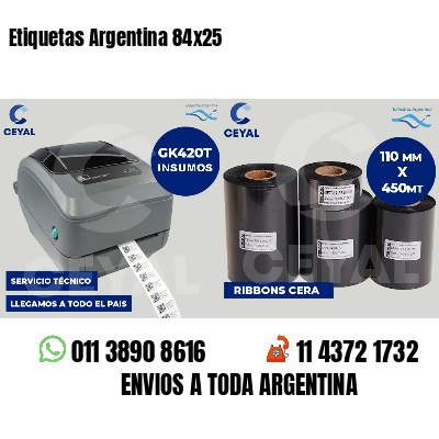 Etiquetas Argentina 84x25