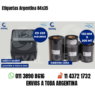 Etiquetas Argentina 84x35