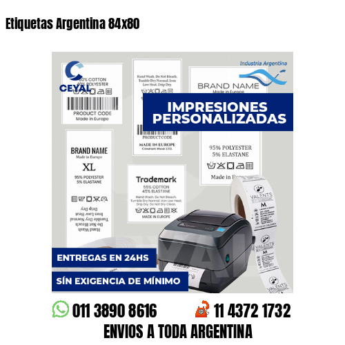 Etiquetas Argentina 84x80