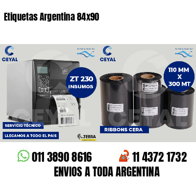 Etiquetas Argentina 84x90