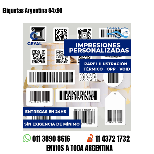 Etiquetas Argentina 84x90