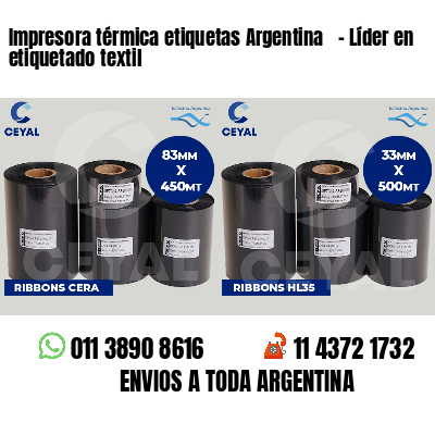 Impresora térmica etiquetas Argentina   - Líder en etiquetado textil