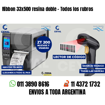 Ribbon 33x500 resina doble - Todos los rubros