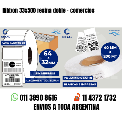 Ribbon 33x500 resina doble - comercios