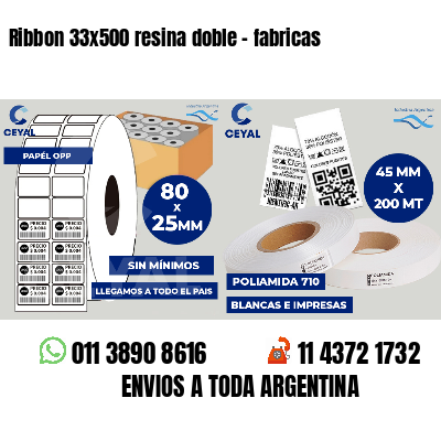 Ribbon 33x500 resina doble - fabricas