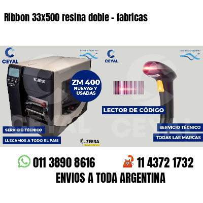 Ribbon 33x500 resina doble - fabricas