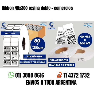 Ribbon 40x300 resina doble - comercios