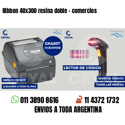 Ribbon 40x300 resina doble - comercios