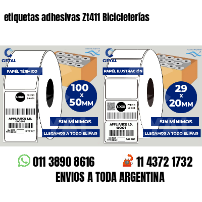 etiquetas adhesivas Zt411 Bicicleterías