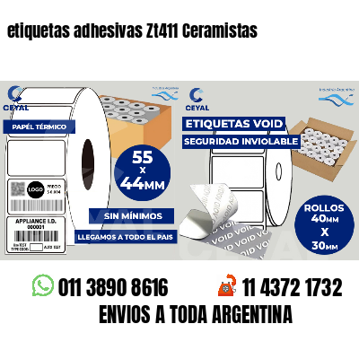 etiquetas adhesivas Zt411 Ceramistas
