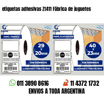 etiquetas adhesivas Zt411 Fábrica de juguetes