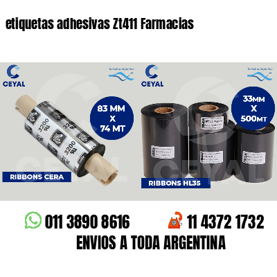 etiquetas adhesivas Zt411 Farmacias