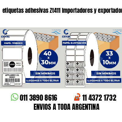 etiquetas adhesivas Zt411 Importadores y exportadores