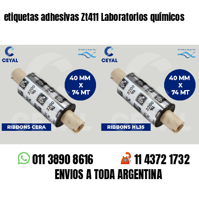 etiquetas adhesivas Zt411 Laboratorios químicos