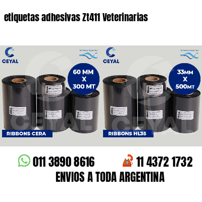 etiquetas adhesivas Zt411 Veterinarias