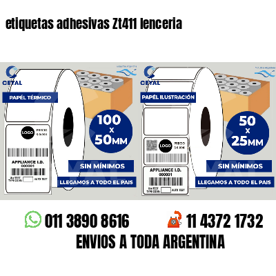 etiquetas adhesivas Zt411 lenceria