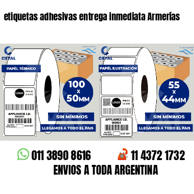 etiquetas adhesivas entrega inmediata Armerías