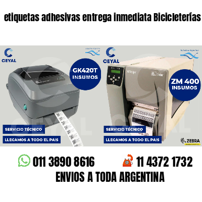etiquetas adhesivas entrega inmediata Bicicleterías