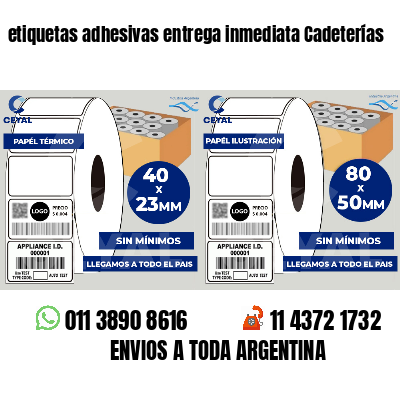 etiquetas adhesivas entrega inmediata Cadeterías