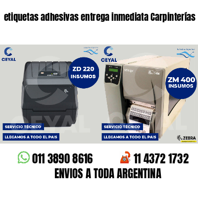 etiquetas adhesivas entrega inmediata Carpinterías