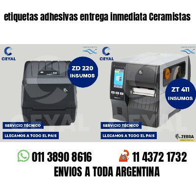 etiquetas adhesivas entrega inmediata Ceramistas
