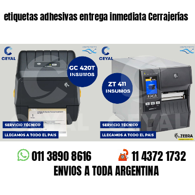 etiquetas adhesivas entrega inmediata Cerrajerías