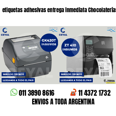 etiquetas adhesivas entrega inmediata Chocolaterías