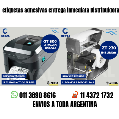 etiquetas adhesivas entrega inmediata Distribuidoras