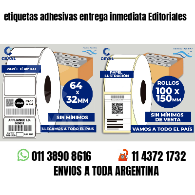 etiquetas adhesivas entrega inmediata Editoriales
