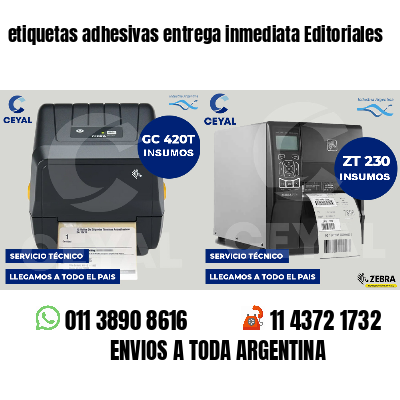 etiquetas adhesivas entrega inmediata Editoriales