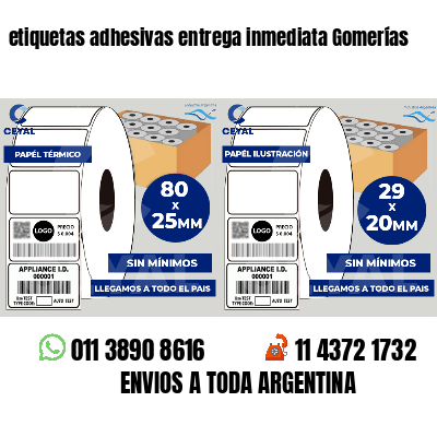 etiquetas adhesivas entrega inmediata Gomerías