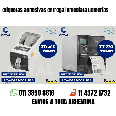 etiquetas adhesivas entrega inmediata Gomerías