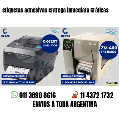etiquetas adhesivas entrega inmediata Gráficas