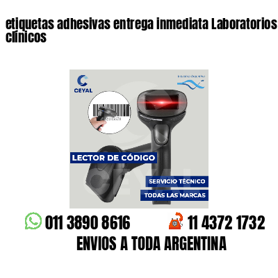 etiquetas adhesivas entrega inmediata Laboratorios clínicos