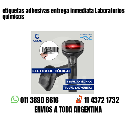 etiquetas adhesivas entrega inmediata Laboratorios químicos