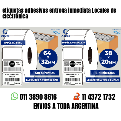 etiquetas adhesivas entrega inmediata Locales de electrónica