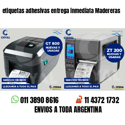 etiquetas adhesivas entrega inmediata Madereras