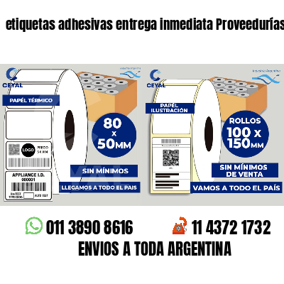 etiquetas adhesivas entrega inmediata Proveedurías