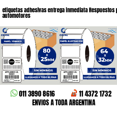etiquetas adhesivas entrega inmediata Respuestos para automotores