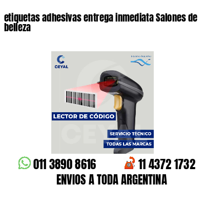 etiquetas adhesivas entrega inmediata Salones de belleza