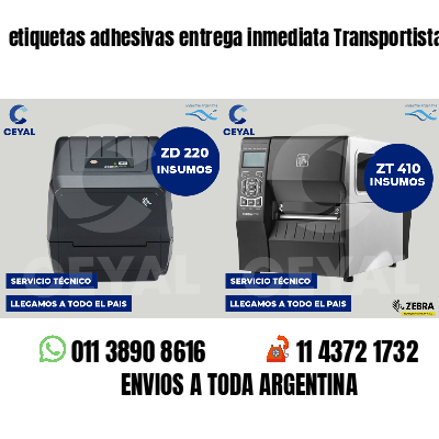 etiquetas adhesivas entrega inmediata Transportistas