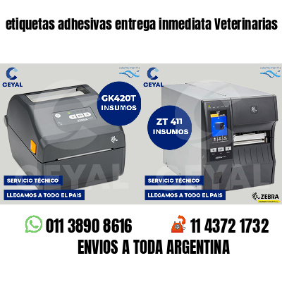 etiquetas adhesivas entrega inmediata Veterinarias