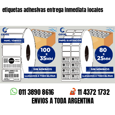 etiquetas adhesivas entrega inmediata locales