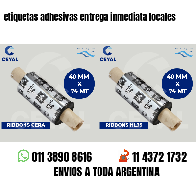 etiquetas adhesivas entrega inmediata locales