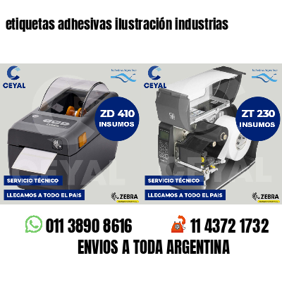 etiquetas adhesivas ilustración industrias