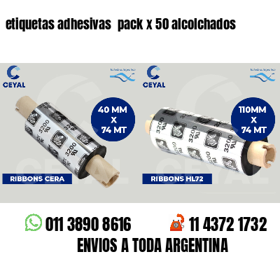etiquetas adhesivas  pack x 50 alcolchados
