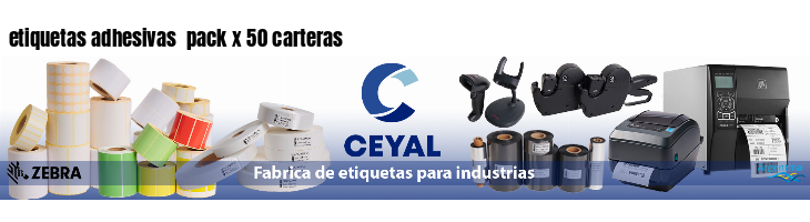 etiquetas adhesivas  pack x 50 carteras